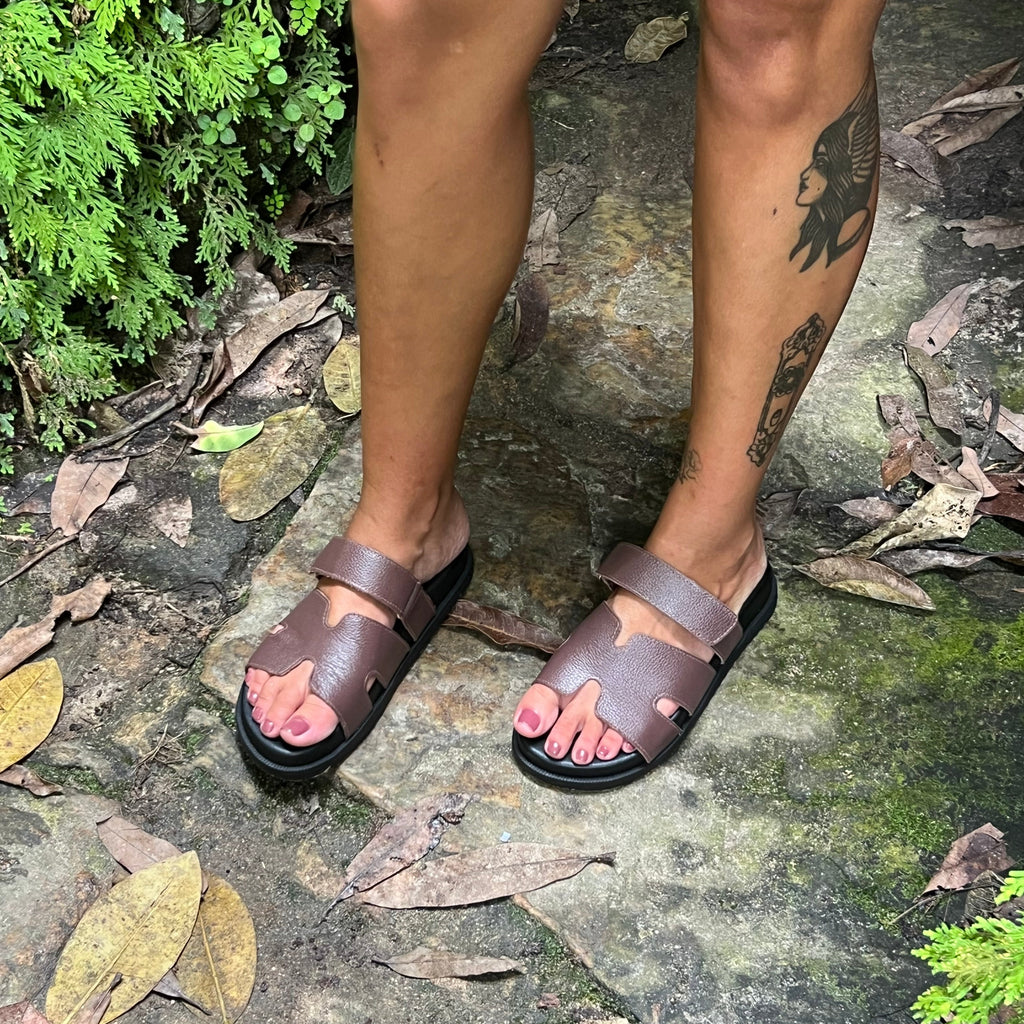 Sandália Mônaco Preta e Marrom